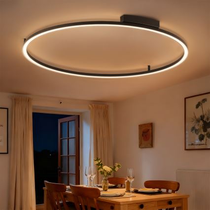 Brilagi - Plafoniera dimmerabile a LED PORTOFINO LED/85W/230V 3000-6000K Ø 120 cm nera + telecomando
