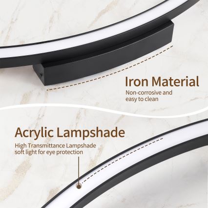 Brilagi - Plafoniera dimmerabile a LED PORTOFINO LED/85W/230V 3000-6000K Ø 120 cm nera + telecomando