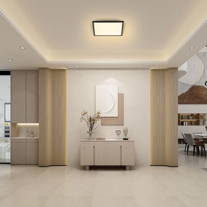 Brilagi - Plafoniera LED dimmerabile SLIMFRAME LED/25W/230V 30x30 cm 3000-6000K nero + telecomando