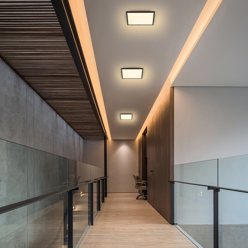 Brilagi - Plafoniera LED dimmerabile SLIMFRAME LED/25W/230V 30x30 cm 3000-6000K nero + telecomando