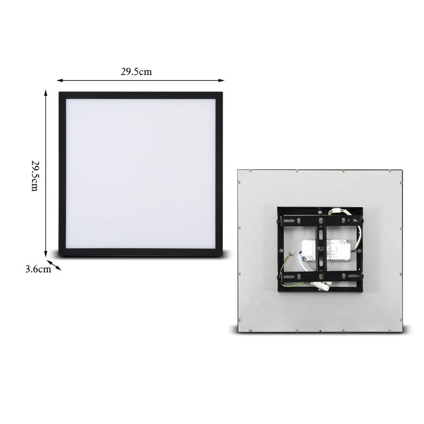Brilagi - Plafoniera LED dimmerabile SLIMFRAME LED/25W/230V 30x30 cm 3000-6000K nero + telecomando