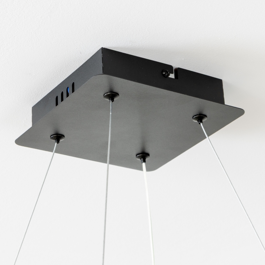 Brilagi - Lampada a sospensione dimmerabile su cavo FALCON II LED/80W/230V 3000-6500K 40x40 cm nera + telecomando