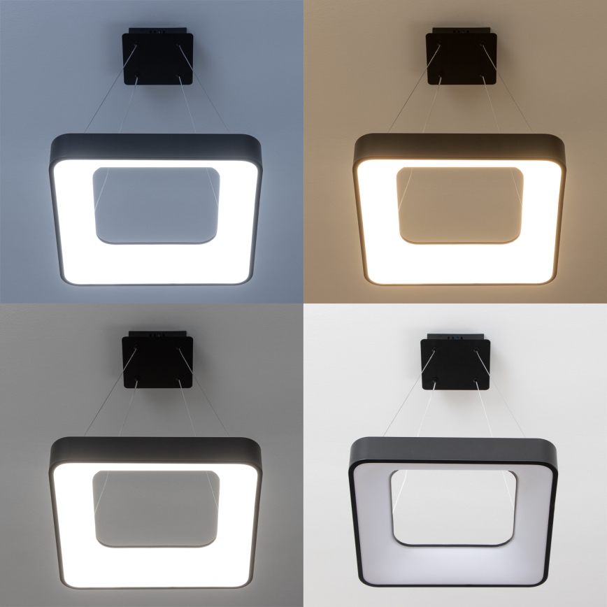 Brilagi - Lampada a sospensione dimmerabile su cavo FALCON II LED/80W/230V 3000-6500K 40x40 cm nera + telecomando