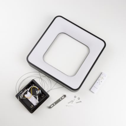 Brilagi - Lampada a sospensione dimmerabile su cavo FALCON II LED/80W/230V 3000-6500K 40x40 cm nera + telecomando