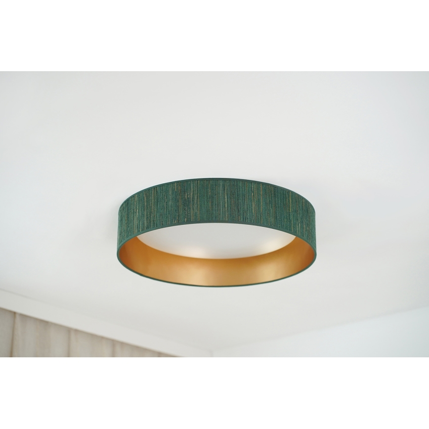 Brilagi - Plafoniera LED dimmerabile VEGAS SHINE LED/24W/230V Ø 45 cm 3000/4000/6500K verde paglia/oro + telecomando