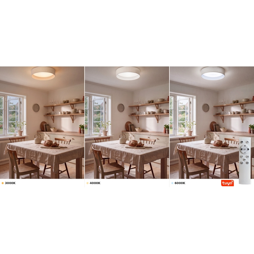 Brilagi - Plafoniera dimmerabile a LED VELVET SMARTIX STARS LED/24W/230V 3000-6000K Ø 45 cm bianco Wi-Fi Tuya Beacon + telecomando