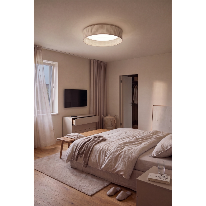 Brilagi - Plafoniera LED dimmerabile VELVET SMARTIX LED/24W/230V 3000-6000K Ø 45 cm beige Wi-Fi Tuya Beacon + telecomando