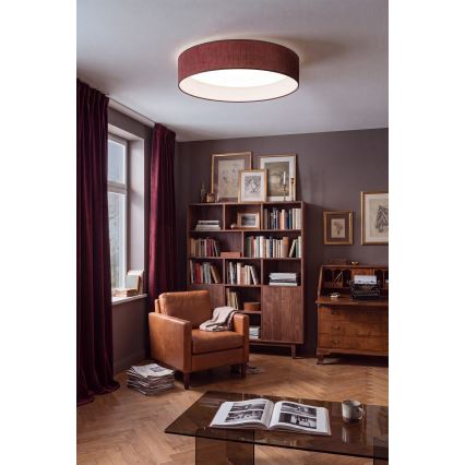 Brilagi - Plafoniera LED dimmerabile VELVET SMARTIX LED/24W/230V 3000-6000K Ø 45 cm bordeaux Wi-Fi Tuya Beacon + telecomando