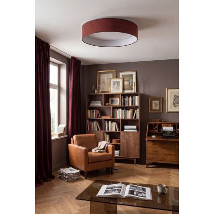 Brilagi - Plafoniera LED dimmerabile VELVET SMARTIX LED/24W/230V 3000-6000K Ø 45 cm bordeaux Wi-Fi Tuya Beacon + telecomando