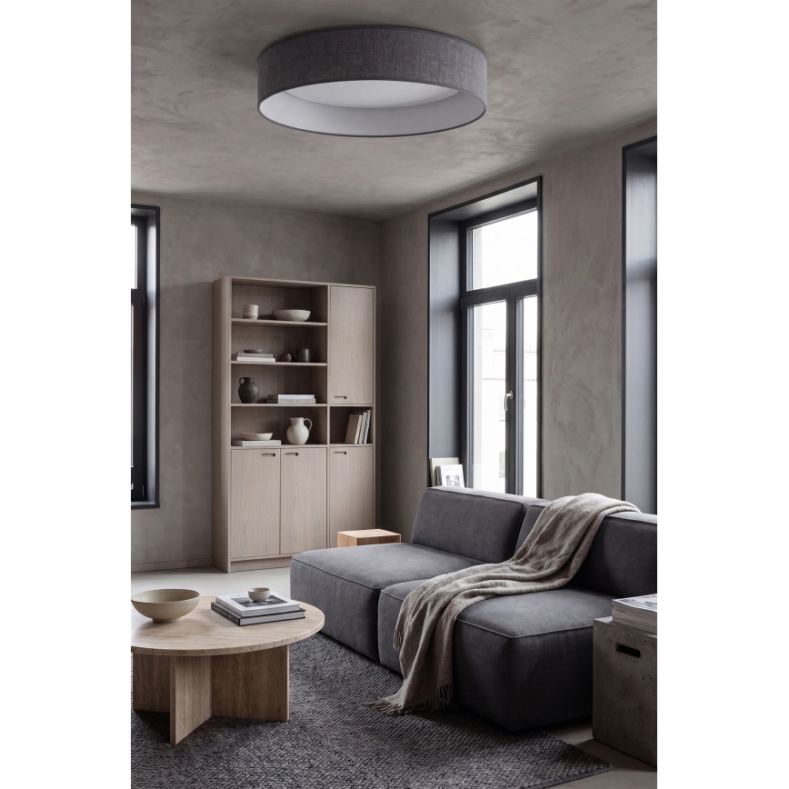 Brilagi - Plafoniera LED dimmerabile VELVET SMARTIX LED/24W/230V 3000–6000K Ø 45 cm grigio Wi‑Fi Tuya Beacon + telecomando