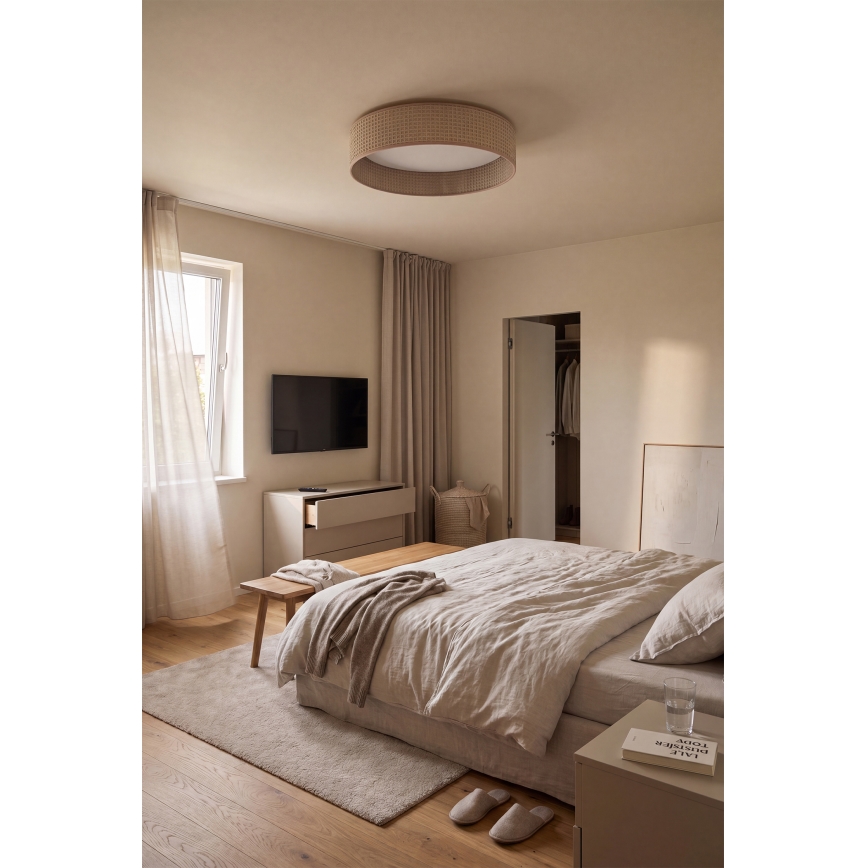 Brilagi - Plafoniera LED dimmerabile VELVET SMARTIX LED/36W/230V 3000-6000K Ø 55 cm beige Wi-Fi Tuya Beacon + telecomando
