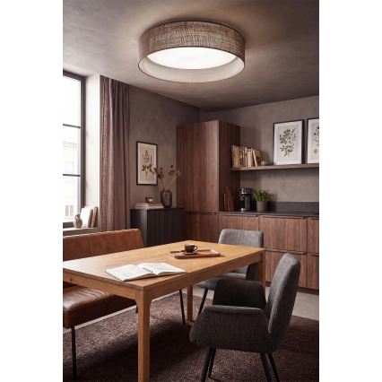 Brilagi - Plafoniera a LED dimmerabile VELVET SMARTIX LED/36W/230V 3000-6000K Ø 55 cm marrone Wi-Fi Tuya Beacon + telecomando