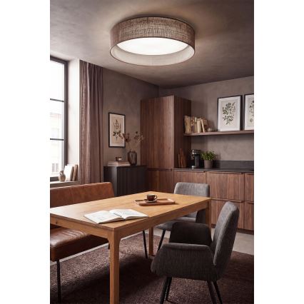 Brilagi - Plafoniera LED dimmerabile VELVET SMART VARI LED/24W/230V 3000-6500K Ø 45 cm marrone + telecomando