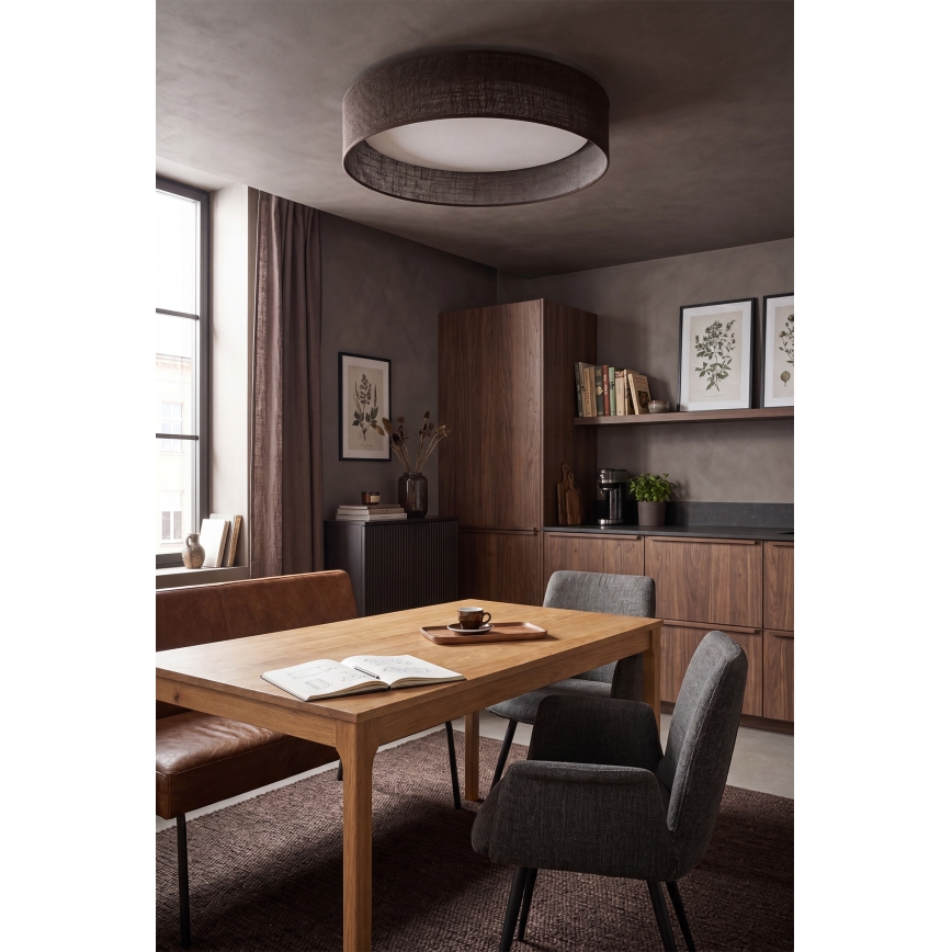 Brilagi - Plafoniera LED dimmerabile VELVET SMART VARI LED/24W/230V 3000-6500K Ø 45 cm marrone + telecomando