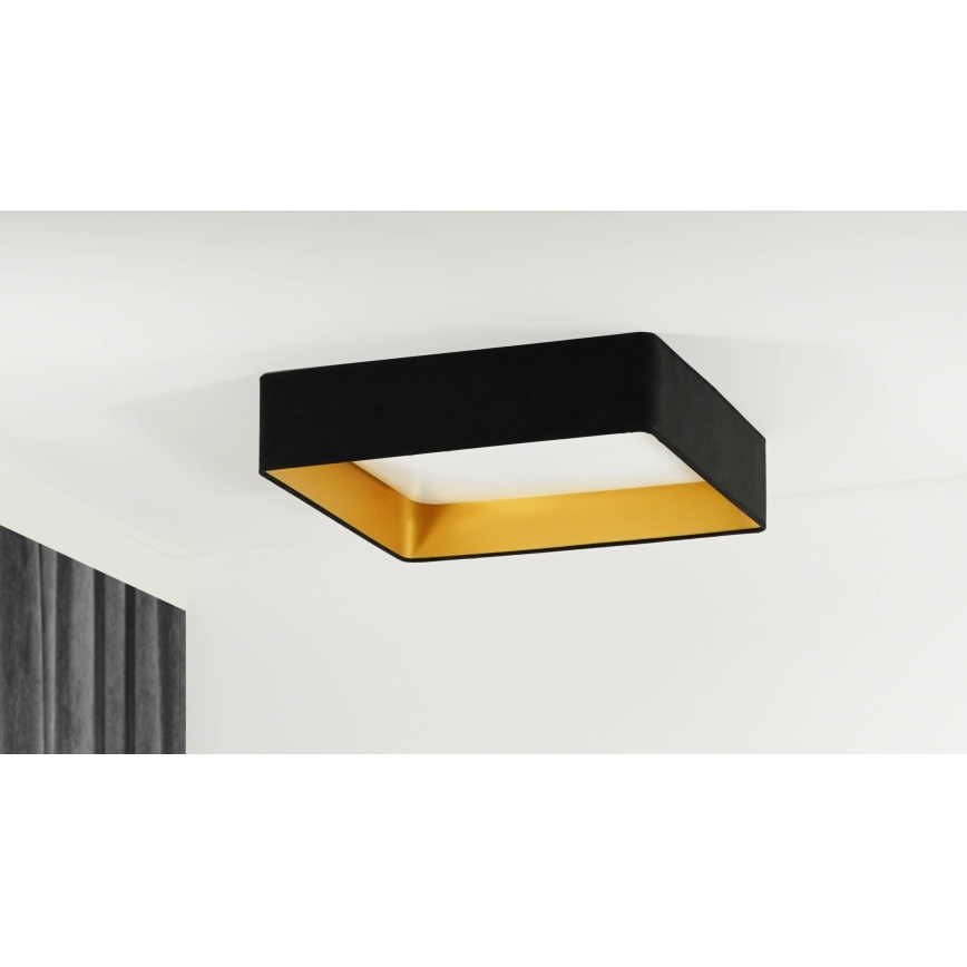 Brilagi - Plafoniera LED dimmerabile VELVET SQUARE LED/24W/230V 43x43 cm 3000/4000/6500K + telecomando nero
