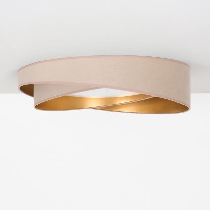 BRILAGI - Plafoniera LED dimmerabile VELVET TWIST LED/36W/230V 3000-6000K Ø 65 cm Wi-Fi Tuya Beacon beige/oro + telecomando