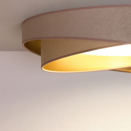 BRILAGI - Plafoniera LED dimmerabile VELVET TWIST LED/36W/230V 3000-6000K Ø 65 cm Wi-Fi Tuya Beacon beige/oro + telecomando