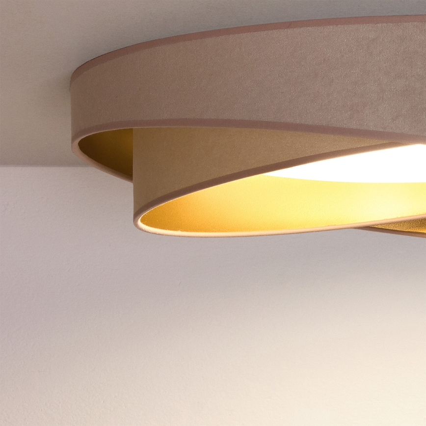 BRILAGI - Plafoniera LED dimmerabile VELVET TWIST LED/36W/230V 3000-6000K Ø 65 cm Wi-Fi Tuya Beacon beige/oro + telecomando
