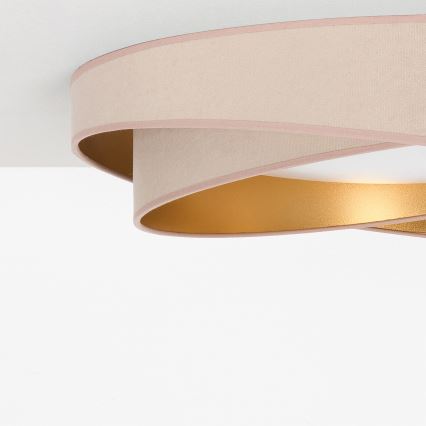BRILAGI - Plafoniera LED dimmerabile VELVET TWIST LED/36W/230V 3000-6000K Ø 65 cm Wi-Fi Tuya Beacon beige/oro + telecomando