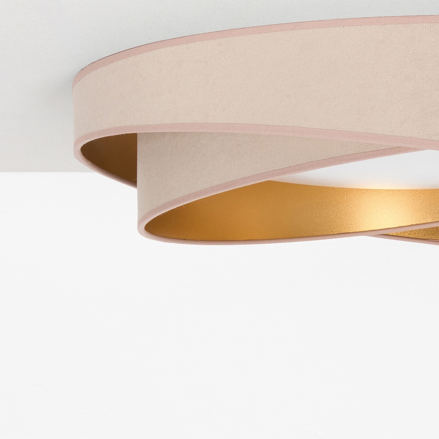 BRILAGI - Plafoniera LED dimmerabile VELVET TWIST LED/36W/230V 3000-6000K Ø 65 cm Wi-Fi Tuya Beacon beige/oro + telecomando