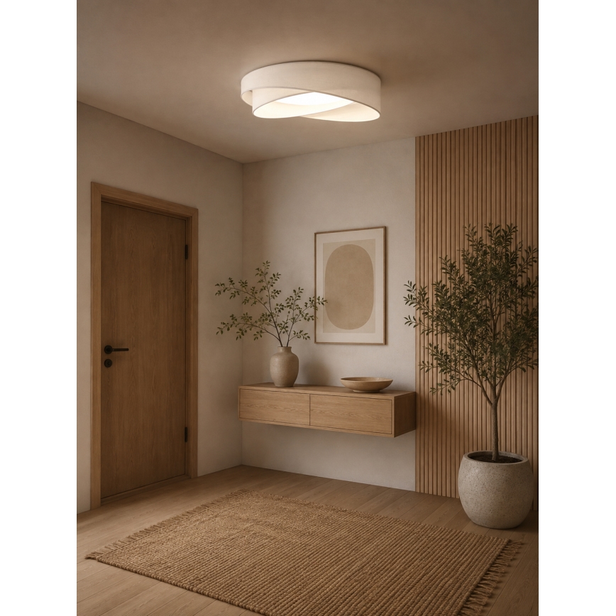 BRILAGI - Plafoniera LED dimmerabile VELVET TWIST LED/36W/230V 3000-6000K Ø 65 cm Wi-Fi Tuya Beacon bianco + telecomando