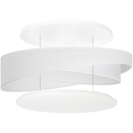 BRILAGI - Plafoniera LED dimmerabile VELVET TWIST LED/36W/230V 3000-6000K Ø 65 cm Wi-Fi Tuya Beacon bianco + telecomando