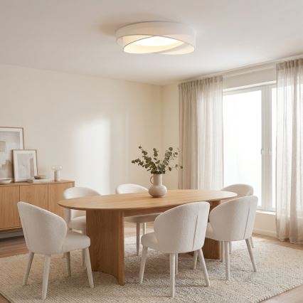 BRILAGI - Plafoniera LED dimmerabile VELVET TWIST LED/36W/230V 3000-6000K diam. 65 cm Wi-Fi Tuya Beacon bianca + telecomando