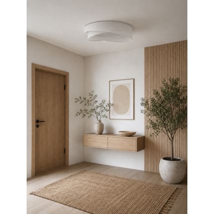 BRILAGI - Plafoniera LED dimmerabile VELVET TWIST LED/36W/230V 3000-6000K diam. 65 cm Wi-Fi Tuya Beacon bianca + telecomando