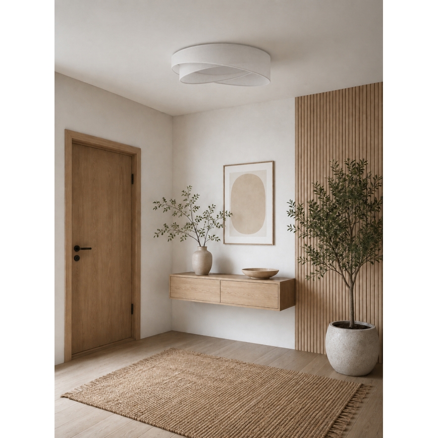 BRILAGI - Plafoniera LED dimmerabile VELVET TWIST LED/36W/230V 3000-6000K diam. 65 cm Wi-Fi Tuya Beacon bianca + telecomando