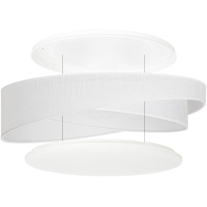 BRILAGI - Plafoniera LED dimmerabile VELVET TWIST LED/36W/230V 3000-6000K diam. 65 cm Wi-Fi Tuya Beacon bianca + telecomando