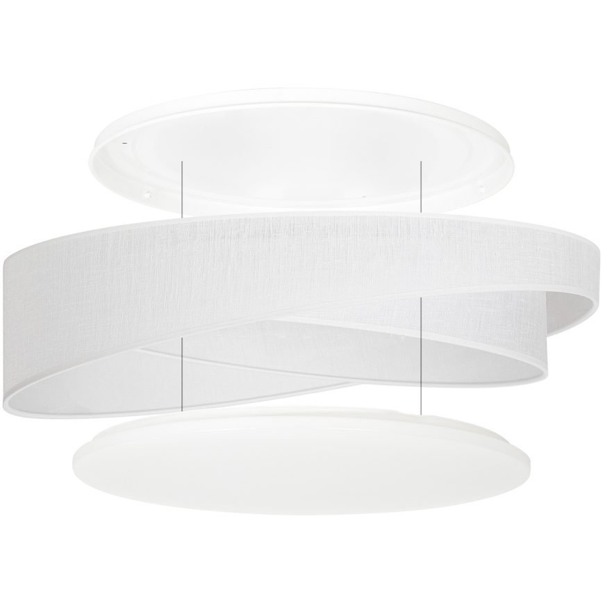 BRILAGI - Plafoniera LED dimmerabile VELVET TWIST LED/36W/230V 3000-6000K diam. 65 cm Wi-Fi Tuya Beacon bianca + telecomando