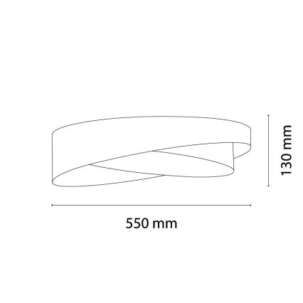 BRILAGI - Plafoniera LED dimmerabile VELVET TWIST LED/36W/230V 3000-6000K diam. 65 cm Wi-Fi Tuya Beacon bianca + telecomando