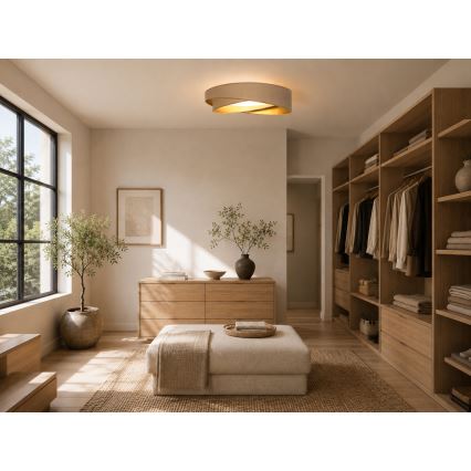 BRILAGI - Plafoniera dimmerabile a LED VELVET TWIST LED/36W/230V 3000-6000K Ø 65 cm Wi-Fi Tuya Beacon bianco/oro + telecomando