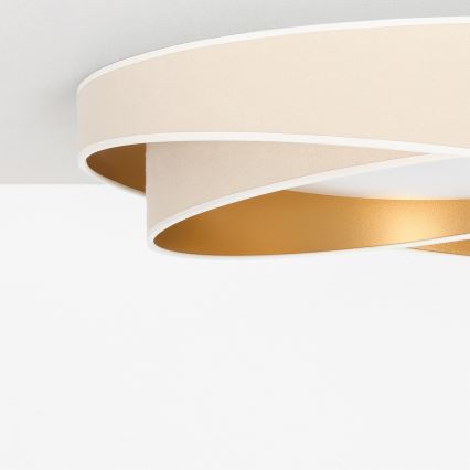 BRILAGI - Plafoniera dimmerabile a LED VELVET TWIST LED/36W/230V 3000-6000K Ø 65 cm Wi-Fi Tuya Beacon bianco/oro + telecomando