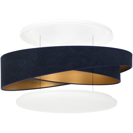 BRILAGI - Plafoniera dimmerabile a LED VELVET TWIST LED/36W/230V 3000-6000K Ø 65 cm Wi-Fi Tuya Beacon blu/oro + telecomando