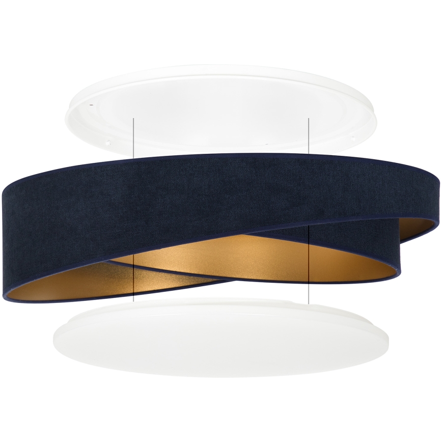 BRILAGI - Plafoniera dimmerabile a LED VELVET TWIST LED/36W/230V 3000-6000K Ø 65 cm Wi-Fi Tuya Beacon blu/oro + telecomando