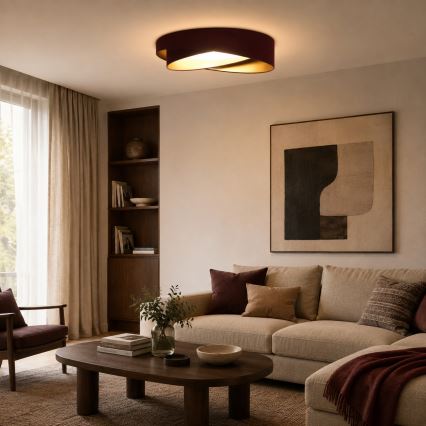 BRILAGI - Plafoniera dimmerabile a LED VELVET TWIST LED/36W/230V 3000-6000K Ø 65 cm Wi-Fi Tuya Beacon marrone/oro + telecomando