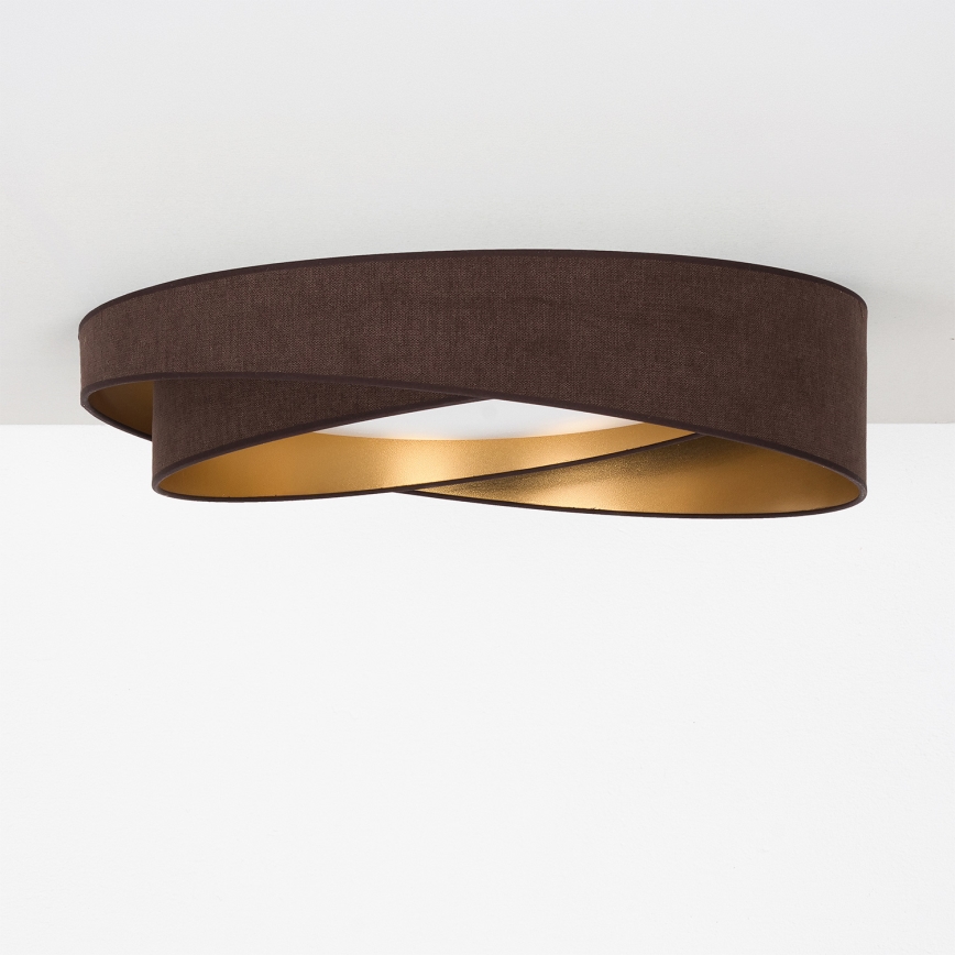 BRILAGI - Plafoniera dimmerabile a LED VELVET TWIST LED/36W/230V 3000-6000K Ø 65 cm Wi-Fi Tuya Beacon marrone/oro + telecomando