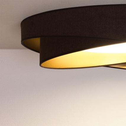 BRILAGI - Plafoniera dimmerabile a LED VELVET TWIST LED/36W/230V 3000-6000K Ø 65 cm Wi-Fi Tuya Beacon marrone/oro + telecomando