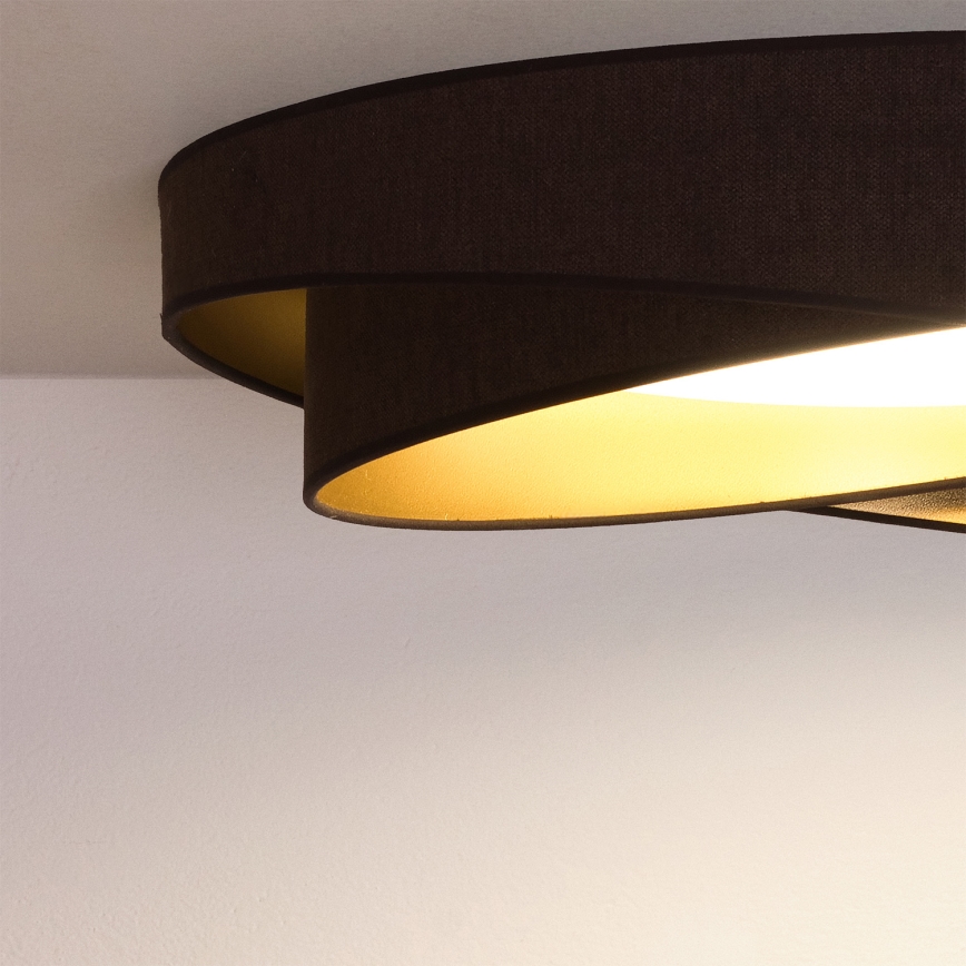BRILAGI - Plafoniera dimmerabile a LED VELVET TWIST LED/36W/230V 3000-6000K Ø 65 cm Wi-Fi Tuya Beacon marrone/oro + telecomando