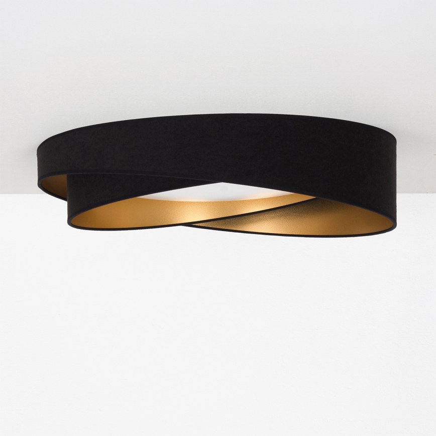 BRILAGI - Plafoniera dimmerabile VELVET TWIST LED/36W/230V 3000-6000K Ø 65 cm Wi-Fi Tuya Beacon nero/oro + telecomando