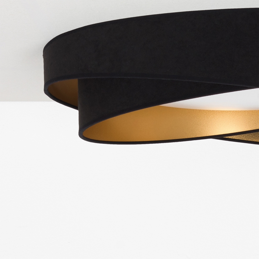 BRILAGI - Plafoniera dimmerabile VELVET TWIST LED/36W/230V 3000-6000K Ø 65 cm Wi-Fi Tuya Beacon nero/oro + telecomando