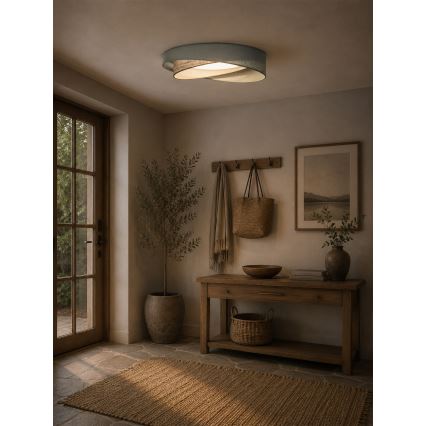 BRILAGI - plafoniera LED dimmerabile VELVET TWIST LED/36W/230V 3000-6000K Ø 65 cm Wi-Fi Tuya Beacon verde/beige + telecomando