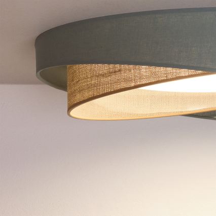 BRILAGI - plafoniera LED dimmerabile VELVET TWIST LED/36W/230V 3000-6000K Ø 65 cm Wi-Fi Tuya Beacon verde/beige + telecomando