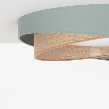 BRILAGI - plafoniera LED dimmerabile VELVET TWIST LED/36W/230V 3000-6000K Ø 65 cm Wi-Fi Tuya Beacon verde/beige + telecomando