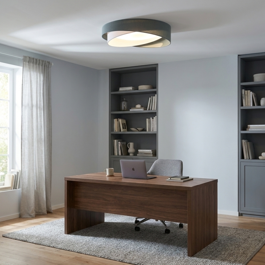 BRILAGI - Plafoniera LED dimmerabile VELVET TWIST LED/36W/230V 3000-6000K Ø 65 cm Wi-Fi Tuya Beacon verde/bianco + telecomando