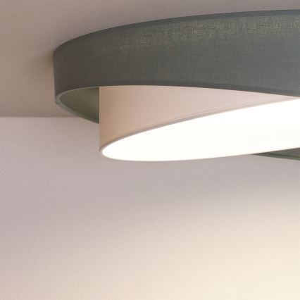 BRILAGI - Plafoniera LED dimmerabile VELVET TWIST LED/36W/230V 3000-6000K Ø 65 cm Wi-Fi Tuya Beacon verde/bianco + telecomando