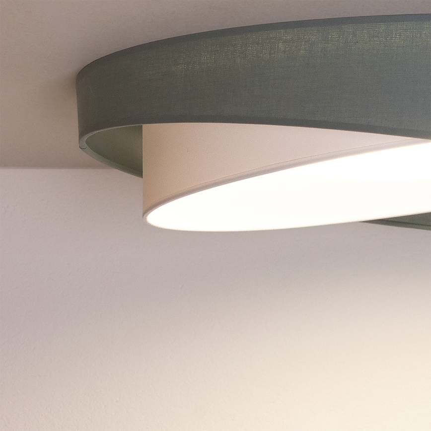 BRILAGI - Plafoniera LED dimmerabile VELVET TWIST LED/36W/230V 3000-6000K Ø 65 cm Wi-Fi Tuya Beacon verde/bianco + telecomando