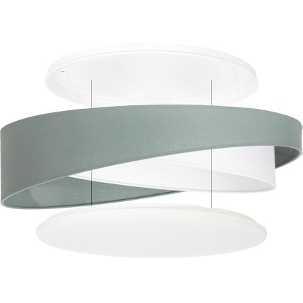 BRILAGI - Plafoniera LED dimmerabile VELVET TWIST LED/36W/230V 3000-6000K Ø 65 cm Wi-Fi Tuya Beacon verde/bianco + telecomando