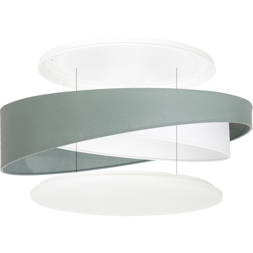 BRILAGI - Plafoniera LED dimmerabile VELVET TWIST LED/36W/230V 3000-6000K Ø 65 cm Wi-Fi Tuya Beacon verde/bianco + telecomando